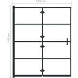  Sklopiva pregrada za tuš ESG 120 x 140 cm crna | shoptok.hr