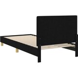  Otroški posteljni okvir z vznožjem Črna 90 x 190 cm blago, (5000104673) | Shoptok.si