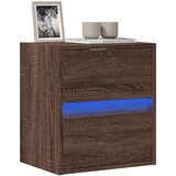 vidaXL Stenska TV omarica z LED lučkami rjavi hrast 41x31x45 cm Cene