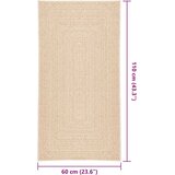  Tepih ZIZUR bež 60 x 110 cm s izgledom jute unutarnji i vanjski | shoptok.hr
