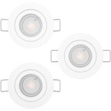 Eglo 902235 - SET 3xLED kupatilsko ugradno svetlo BARRANCO 1xGU10/4,5W/230V IP44 belo | Eponuda.com