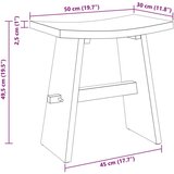  Kupaonska stolica Smeđa 50 x 29 5 x 50 5 cm Čvrsto teak drvo | shoptok.hr