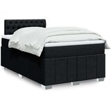vidaXL Box spring postelja z vzmetnico črna 120x190 cm blago | Shoptok.si