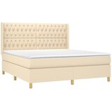  box spring s madracem LED krem 180x200 cm od tkanine | shoptok.hr