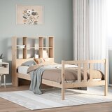 vidaXL Krevet s regalom za knjige bez madraca 90x190 cm od borovine | shoptok.hr