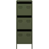  Visoka komoda maslinastozeleni 39x35x103,5 cm od čelika | shoptok.hr