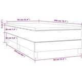 Box spring krevet s madracem crni 90x200 cm baršunasti | shoptok.hr
