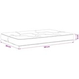  Jastučić za palete VIANEN 100% poliester Crvena - Crvena 120 x 80 x 12 cm | shoptok.hr