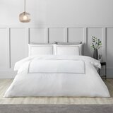 Catherine Lansfield Bela enojna satenasta posteljnina 135x200 cm So Soft Mono Satin Stitch – | Shoptok.si