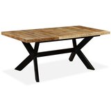  Jedilna miza trden mangov les in jeklo 180 cm, (20625368) | Shoptok.si