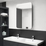  LED kupaonski ormarić s ogledalom crni 60 x 11 x 80 cm | shoptok.hr