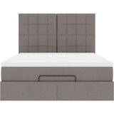 vidaXL Otomanski posteljni okvir z vzmetnico taupe 140x200 cm blago Cene