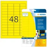 HERMA Labels signalling hard-wearing A4 45,7x21,2 mm yellow strong adhesion film matt weatherpr. 1200 pcs.