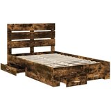 vidaXL Okvir za krevet s ladicama Dimljeni hrast 120 x 200 cm - Dimljeni hrast 120 x 200 cm | shoptok.hr