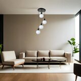 Opviq afra 4 Lü tepsili siyah beyaz Camlı Sarkıt blackwhite chandelier Cene
