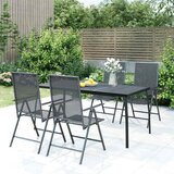  5-dijelni vrtni blagovaonski set antracit čelični | Eponuda.com