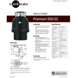 Insinkerator Drobilica IN-SINK-ERATOR PREMIUM 550 EC (uključen krom pneumatski prekidač) | shoptok.hr