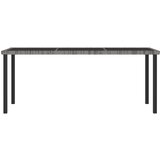 Maison Chic vrtna miza - vrtna jedilna miza siva 180x70x73 cm poli ratan, (21715498) | Shoptok.si