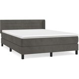  Box spring posteljni z vzmetnico temno siv 140x190 cm žamet, (20789951) | Shoptok.si