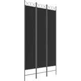 Sobna pregrada s 3 panela crna 120x220 cm od tkanine | shoptok.hr
