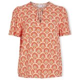 Vila Topi & Bluze Top Alora S/S - Egret/Ori Oil Green Oranžna | Shoptok.si