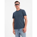Ombre Men's full print knit shirt - navy blue | shoptok.hr