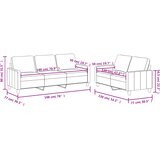  2-dijelni set sofa s jastucima crni od umjetne kože | shoptok.hr