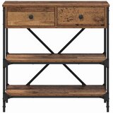  Konzolna stolica s ladicama Smeđa 75 x 34,5 x 75 cm boja drva | shoptok.hr