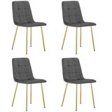 KARA stolica - tamnosivi baršun / zlatne noge x 4 | shoptok.hr