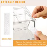 STEBOPUM 4x prozoren zložljiv organizator s predalom 18,5×15×11cm | Shoptok.si