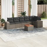 vidaXL 7-dijelni set vrtnih sofa sivi od poliratana | shoptok.hr