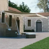 Avtomatska tenda LED + senzor 400x300 cm krem