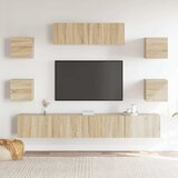  7-dijelni set TV ormarića boja hrasta sonome konstruirano drvo | shoptok.hr
