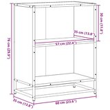  Ormar za knjige dimljeni hrast 60x35x76 cm konstruirano drvo | shoptok.hr