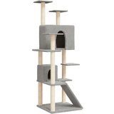  Penjalica za mačke sa stupovima za grebanje svjetlosiva 153 cm | shoptok.hr