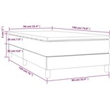 Krevet s oprugama i madracem sivi 90 x 190 cm od umjetne kože | shoptok.hr