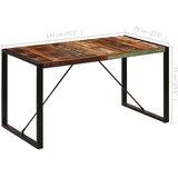 vidaXL Blagovaonski stol od masivnog obnovljenog drva 140 x 70 x 75 cm | shoptok.hr