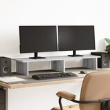 vidaXL Stojalo za zaslon siva sonoma 100x27x15 cm inženirski les Cene