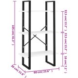 Police za pohranu bijele 60 x 30 x 105 cm konstruirano drvo | shoptok.hr