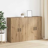 vidaXL Ogreti omarice s polico 2 pcs artisan hrast 69,5 x 34 x 90 cm Cene