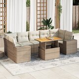 vidaXL 8-dijelni set vrtnih sofa od poliratana s jastucima bež | shoptok.hr