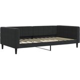  Dnevni krevet crni 100 x 200 cm baršunasti | shoptok.hr