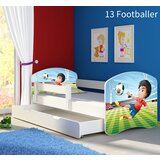  Dječji krevet ACMA s motivom, bočna bijela + ladica 180x80 cm 13-footballer | shoptok.hr