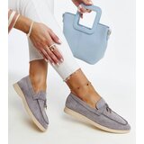 Gemre Gray moccasins with a metal charm Fiorano | Shoptok.si