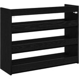 vidaXL Regal za čevlje črn 80x25x62 cm inženirski les | Shoptok.si