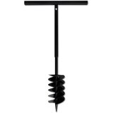 Crna čelična burgija za zemlju sa svrdlom i ručkom 150 mm tri spirale | shoptok.hr