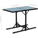  3-dijelni bistro set od poliratana s jastucima crni | shoptok.hr
