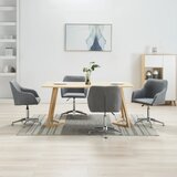  Okretne blagovaonske stolice od tkanine 4 kom svjetlosive | Eponuda.com