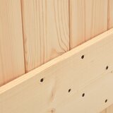  Klizna vrata Prirodna i crna 70 x 210 cm Čvrsta borovina | shoptok.hr