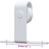 Mini set za klizna vrata ormarića ugljični čelik bijeli 122 cm | shoptok.hr